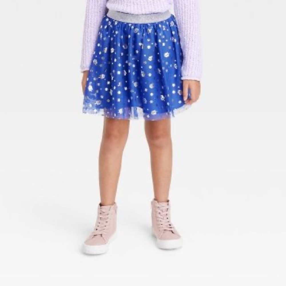 Girls' Hanukkah Tulle Skirt - Cat & Jack Blue nwt